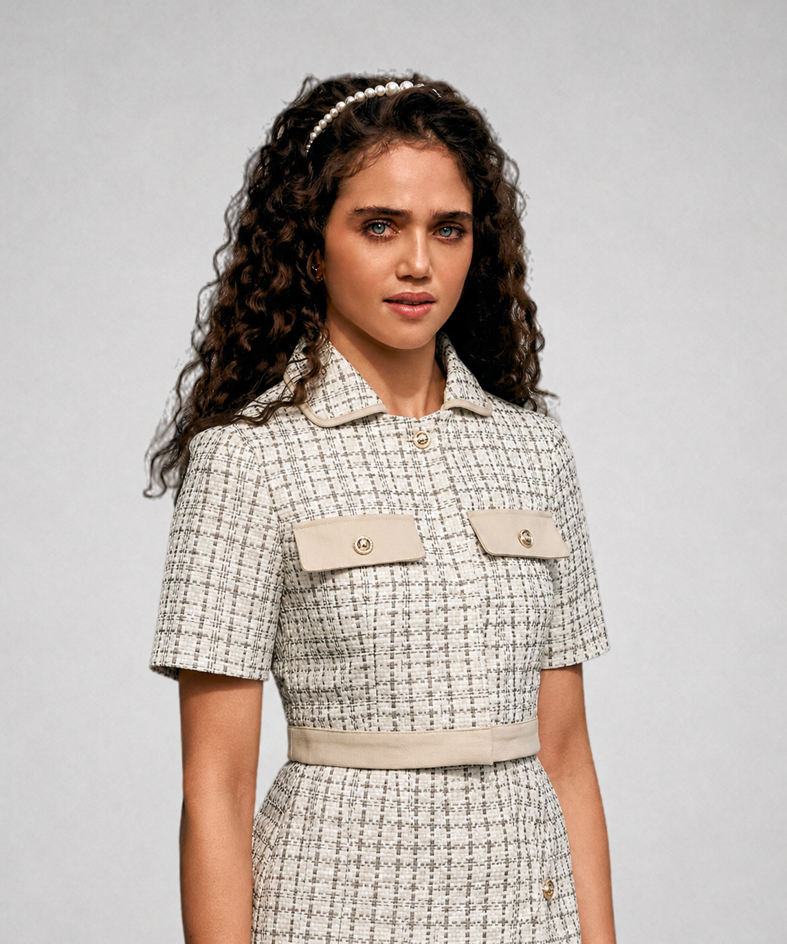 Blended Tweed Top